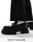 Фото #1 товара ASOS DESIGN chunky loafers in black with gold chain