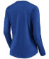 ფოტო #3 პროდუქტის Women's Royal Kansas City Royals Official Logo Long Sleeve V-Neck T-shirt