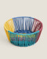 Фото #3 товара Multicoloured round woven basket
