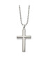 Фото #3 товара Chisel brushed and Polished Cross Pendant on a Ball Chain Necklace