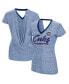 ფოტო #2 პროდუქტის Women's Royal Chicago Cubs Halftime Back Wrap Top V-Neck T-shirt