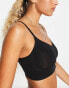 Vero Moda seamless bralet with ruched front in black