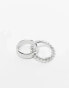 Фото #1 товара Faded Future band and pearl detail pack of 2 rings in silver