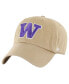 Фото #1 товара Men's Khaki Distressed Washington Huskies Vintage-Like Clean Up Adjustable Hat