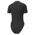 Puma Classics Mock Neck Short Sleeve Bodysuit Womens Black 53900301