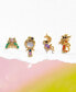 ფოტო #3 პროდუქტის Crystal Multi-Color Disney Princess Mulan Stud Earring Set
