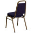 Фото #2 товара Hercules Series Trapezoidal Back Stacking Banquet Chair In Navy Patterned Fabric - Gold Frame