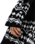 Фото #6 товара Threadbare Ski shawl wrap cardigan in monochrome