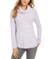 Фото #1 товара Style & Co Women's Cowl Neck Waffle Knit Sweater Heirloom Lilac Combo S