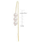 ფოტო #3 პროდუქტის Cultured Freshwater Pearl (6 - 6-1/2mm) Threader Earrings in 10k Gold