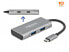 Фото #3 товара Кабель USB 3.2 Gen 2 (3.1 Gen 2) Type-C - USB 3.2 Gen 2 (3.1 Gen 2) Type-A - USB 3.2 Gen 2 (3.1 Gen 2) Type-C, Delock 63260, 10000 Mbit/s, серый, алюминий, 0,12 м.