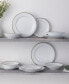 Regina Platinum Set of 4 Dinner Plates, Service For 4