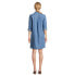 Фото #2 товара Time and Tru Women's Mini Shirt Dress with Sleeves Size L