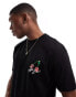 River Island cherry dice t-shirt in black