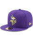 ფოტო #1 პროდუქტის Men's Purple Minnesota Vikings Omaha 59FIFTY Fitted Hat