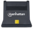 Manhattan USB-A Smart/SIM Card Reader - 480 Mbps (USB 2.0) - Desktop Standing - Friction Type compatible - Hi-Speed USB - Cable 86cm - Black - Three Year Warranty - Blister - USB 2.0 - 0.86 m - Black - 60 g