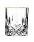 Фото #2 товара Siena Collection 4 Piece Shot Glass with Gold Trim Set