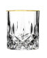 Siena Collection 4 Piece Shot Glass with Gold Trim Set