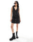 Фото #1 товара ASOS DESIGN denim waistcoat mini dress with button through in washed black