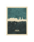 Фото #1 товара Michael Tompsett Edinburgh Scotland Skyline Teal Canvas Art - 19.5" x 26"