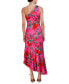 Фото #2 товара Women's Floral-Print One-Shoulder Maxi Dress