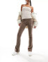 Фото #2 товара adidas Originals rib flared leggings in brown