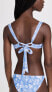 Фото #3 товара L*Space Women's Camellia Bikini Top Swimwear Bali Blooms, Print, Blue Size M