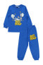 Erkek Çocuk Pijama Takımı 2-5 Yaş Saks Mavisi