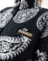 Napapijri zip up paisley print fleece in black