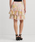 ფოტო #2 პროდუქტის Women's Floral Crinkle Georgette Tiered Skirt