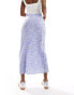 Фото #3 товара Wednesday's Girl daisy floral midaxi skirt in blue