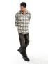 Liquor N Poker zip through check flannel shirt in multi