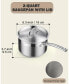 Фото #4 товара Saucepan with Lid 18/10 Stainless Steel, 2-Quart Professional Sauce pot Mini Milk Pan, Oven Safe 500 , Compatible with All Stovetops