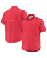 ფოტო #1 პროდუქტის Men's Scarlet Ohio State Buckeyes Big and Tall Tamiami Omni-Shade Button-Down Shirt