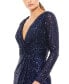 ფოტო #8 პროდუქტის Women's Ieena Sequined Long Sleeve Gown