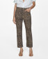 Фото #1 товара Women's Leopard-Print Straight Jeans