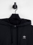 adidas Originals adicolor three stripe hoodie in black