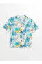LCW Resort Yaka Kısa Kollu Baskılı Erkek Bebek Gömlek
