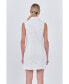 Women's Laced Sleeveless Blazer Mini Dress