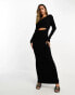 Фото #2 товара SNDYS fine knit maxi jumper dress in black