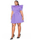 ფოტო #3 პროდუქტის Plus Size Karina Neoprene Statement Dress