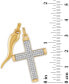 ფოტო #3 პროდუქტის 2-Pc. Set Cubic Zirconia Cross and Horn Pendants in 14k Gold-Plated Sterling Silver, Created for Macy's