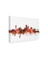 Фото #2 товара Michael Tompsett Knoxville Tennessee Skyline Red Canvas Art - 15" x 20"