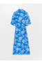 Фото #7 товара Платье рубашка с цветочным узором LC WAIKIKI Shally 3/4 длины - Рубашка у Миди Стиль - Стандарт размер - Женщинам