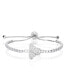 ფოტო #1 პროდუქტის Cubic Zirconia Bee Adjustable Bolo Bracelet In Silver Plate