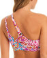 Фото #2 товара Women's Multicolor-Print One-Shoulder Bikini Top