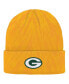 Фото #1 товара Big Boys and Girls Gold Green Bay Packers Tie-Dye Cuffed Knit Hat
