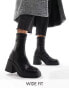 Фото #3 товара ASOS DESIGN Wide Fit Radiate mid-heel boots in black