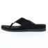 Фото #3 товара Spenco Hampton Suede 20210 Womens Black Synthetic Flip-Flops Sandals Shoes 8.5