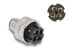 Фото #1 товара Delock M12 Steckverbinder A-kodiert 4 Pin Stecker zur Montage mit Schraubanschluss 90°